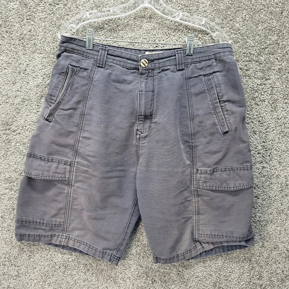 Jachs NY Mens Cargo Shorts Charcoal Grey Size 34 Cotton Utility Workwear‎ Shorts